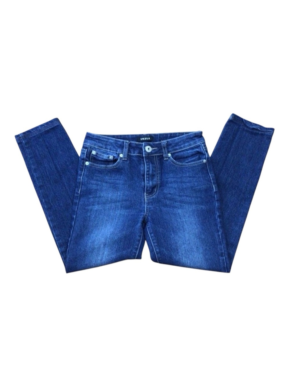 UK2LA jeans blue skinny stretchy medium waist mid-rise skinny junior size 5
